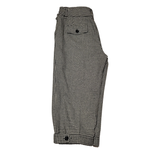 Houndstooth  Wool Capri Pants - Picture 3 of 8
